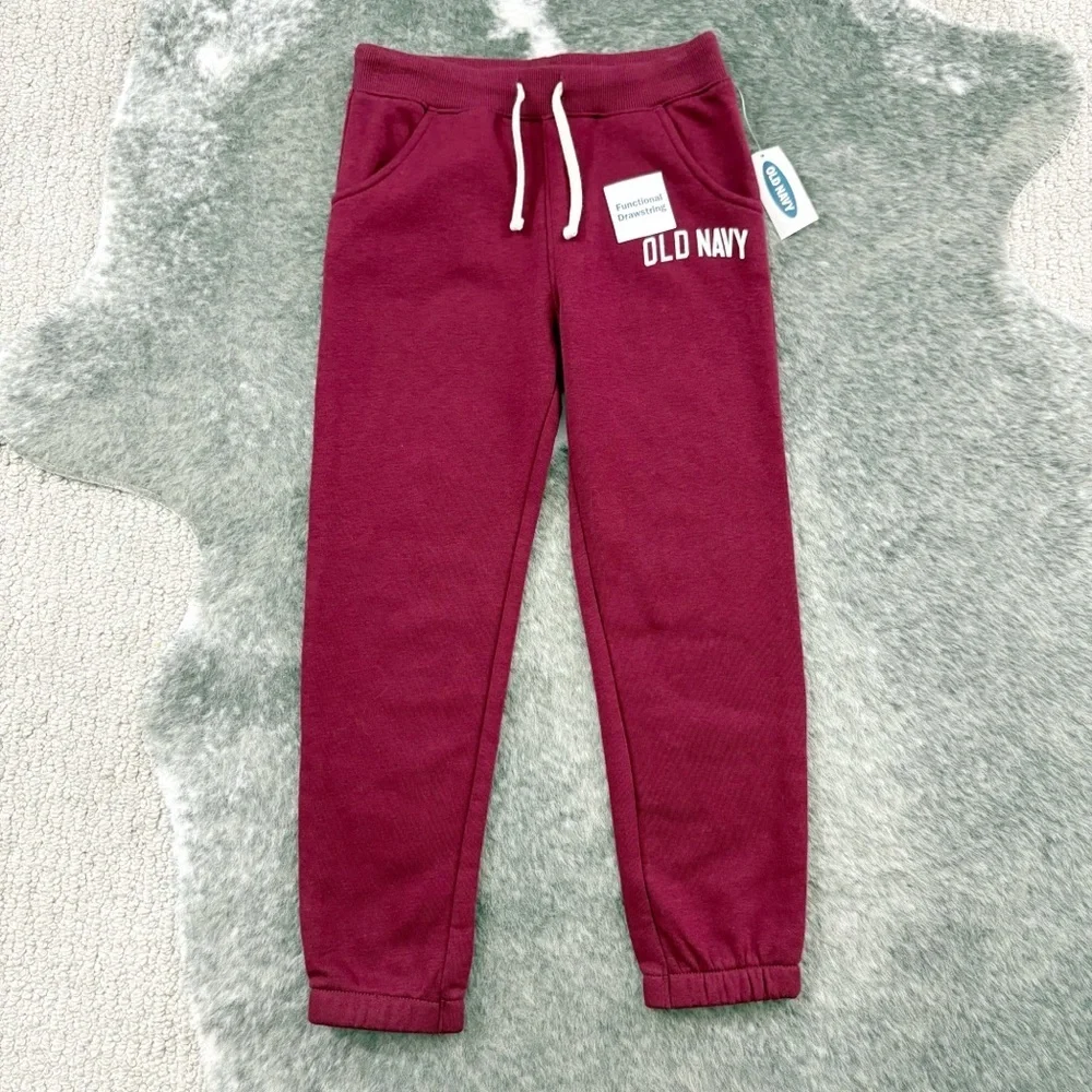 NWT Old Navy Kids Maroon Sweatpants Jogger Pants 5T